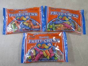 (B-3) 3 Bags of Tootsie Fruit Chews...
