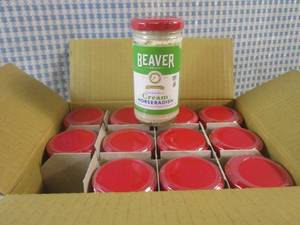 (B-4) 12 Jars of Beaver Cream Horse...