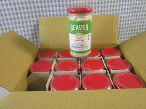 (B-4) 12 Jars of Beaver Cream Horse...