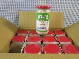(B-4) 12 Jars of Beaver Cream Horse...