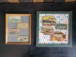 lot 6 image: Framed Vintage Sewing Kits Very Cool Memories in Frames