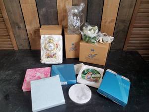 lot 17 image: Great Lot of Avon Gift Collection still in Boxes NFL glass Stein Plates and More No Chips or Cracks