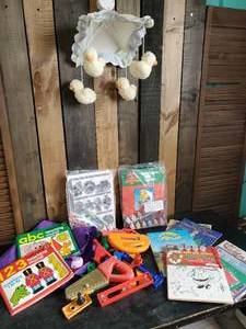 lot 29 image: Great Lof of Fisher Price Toy Tools and ABC & 123 Display learning Book and Painting Kits