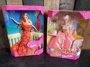 lot 38 image: 2 Barbies still in Boxes never used.  Evening Enchantment and Birthday Party