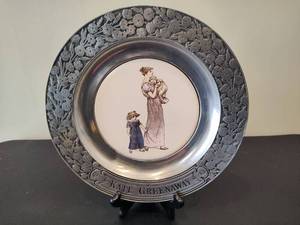 lot 35 image: Kate Greenaway Collectible Wilton Pewter Plate