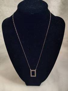 lot 104 image: Sterling Vintage Framed Necklace
