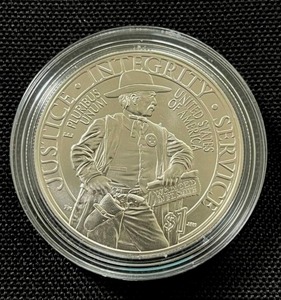 lot 8 image: 2015 $1 Silver U.S. Marshals Silver Coin (1 oz.) AU-EF