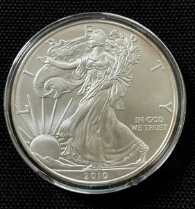 lot 11 image: 2010 Silver Eagle Dollar - Mint State - Sealed