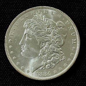 lot 23 image: 1884-O Morgan Silver Dollar AU-EF