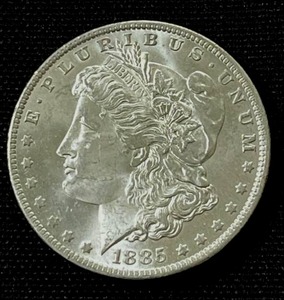 lot 27 image: 1885-O Morgan Silver Dollar AU-EF