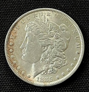 lot 28 image: 1885-P Morgan Silver Dollar EF