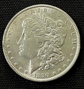 lot 31 image: 1890-P Morgan Silver Dollar AU-EF