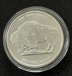 lot 34 image: Silver Buffalo Round (1 Troy oz .999 Fine) - Mint State
