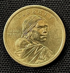 lot 35 image: Sacagawea Dollar Coin (No Date on Observe) - VFF