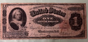 1891 $1 Silver Certificate Martha, FR 223