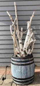 lot 22 image: Barrel Butter Churn with Birch Branches