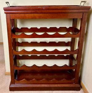 lot 47 image: Wine Rack with Removable Tray Top 27.5 W x 10.25 D x 32 H