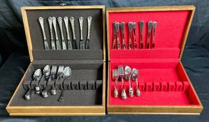 lot 69 image: Two Sets of Stainless Steel Place Settings- Imperial Korea & Rogers ChinaKorea Mix