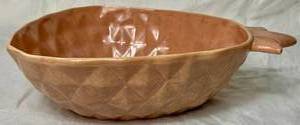 lot 60 image: Vintage Red Wing Pottery Mid Century Pineapple Serving Bowl Salmon Pink 13