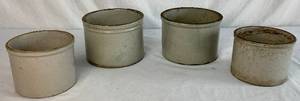 lot 112 image: Antique Stoneware Crocks - Set of 4