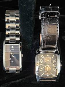 lot 96 image: Two Mens Guess Steel Watches