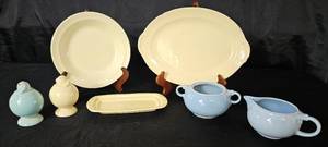 lot 116 image: Vintage 1930s Lu-Ray Pastels Serving Pieces