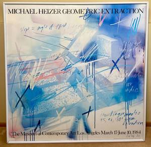 lot 49 image: Michael Heizer - Geometric Extraction 46 x 46 - Framed Poster 1984