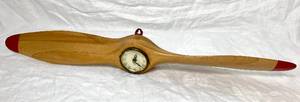 Vintage Wooden Propeller Wall Clock Town Crier USA