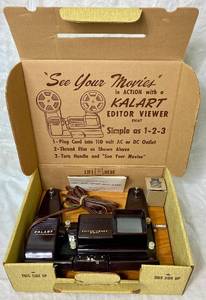 Kalart Editor Viewer Eight 8mm Film Editor Model EV-8 and Viewer with Original Box
