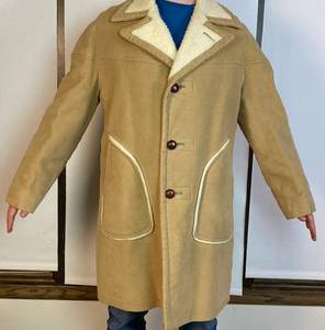 Vintage Zero King Mens Shearling Coat Size 44