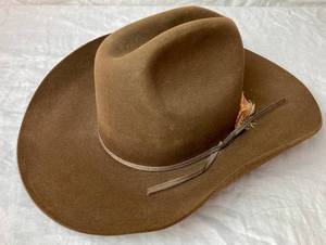 Vintage Resistol 3X Beaver Felt Brown Cowboy 7 14 Fit