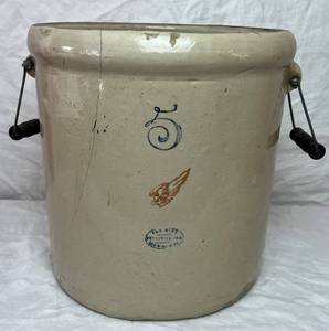 Vintage 5 Gallon Red Wing Stoneware Crock