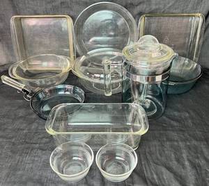 Collection of Clear Glass PYREX Dishes