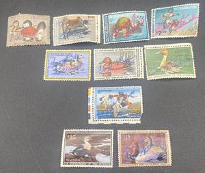Collection of 10 Migratory Bird Hunting Stamps