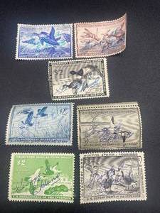 Collection of Seven $2 Migratory Bird Hunting Stamps