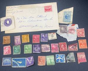 Small Assortment of Early 1900s United States Cancelled Stamps