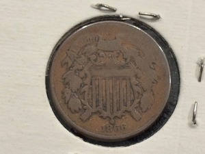 lot 11 image: 1866 2 Cents