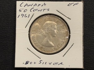 lot 30 image: 1961 Canada Silver Half Dollar