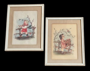 lot 85 image: Two Vintage Nursery Prints by Marion Bradford Burgess