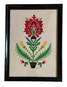 lot 89 image: Wycinanki Style Folk Art Print by Guminga