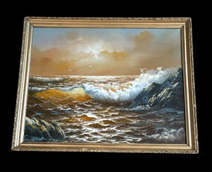 lot 94 image: Stunning Ocean Motif Paining with Brilliant Colors