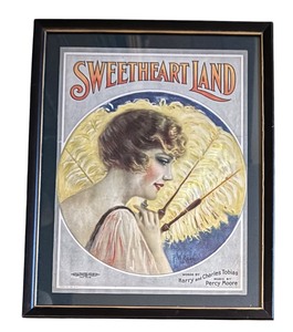lot 137 image: Sweetheart Land Sheet Music Cover Print