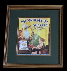 lot 191 image: Monarch Coffee Advertising Print