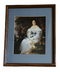lot 193 image: Young Woman Seater in the Shade of a Tree Print by Antoinette Hortense Haudebourt Lescot
