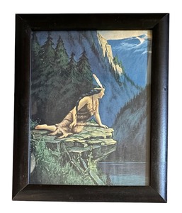 lot 314 image: Indian Maiden on Cliff Print by R. Atkinson Fox