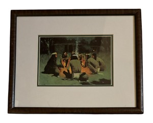 lot 364 image: Apache Medicine Song Print by Frederic Remington