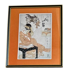lot 367 image: Courtesan Dreaming of a Marriage Procession Print by Kitagawa Utamaro