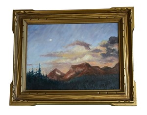 lot 369 image: Mountainous Forest Motif Original Painting