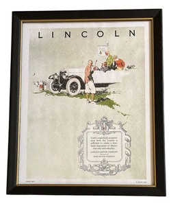 lot 379 image: Vintage 1920s Lincoln Advertising Print