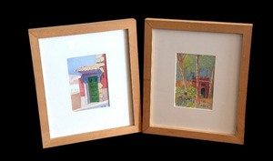 lot 159 image: Pair of Framed Original Watercolor Prints